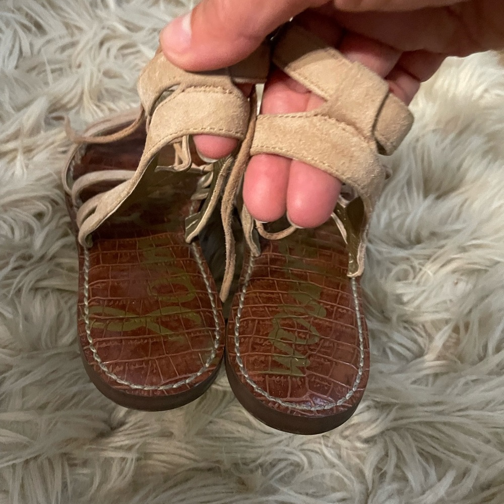 Sam Edelman Tan Leather Lace-up Gemma Sandals - Picture 5 of 9